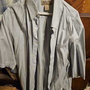 Duluth Trading Co Men's Light Blue Plaid Shirt